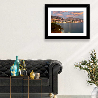 Sarandë Bay at Dusk Wall Art
