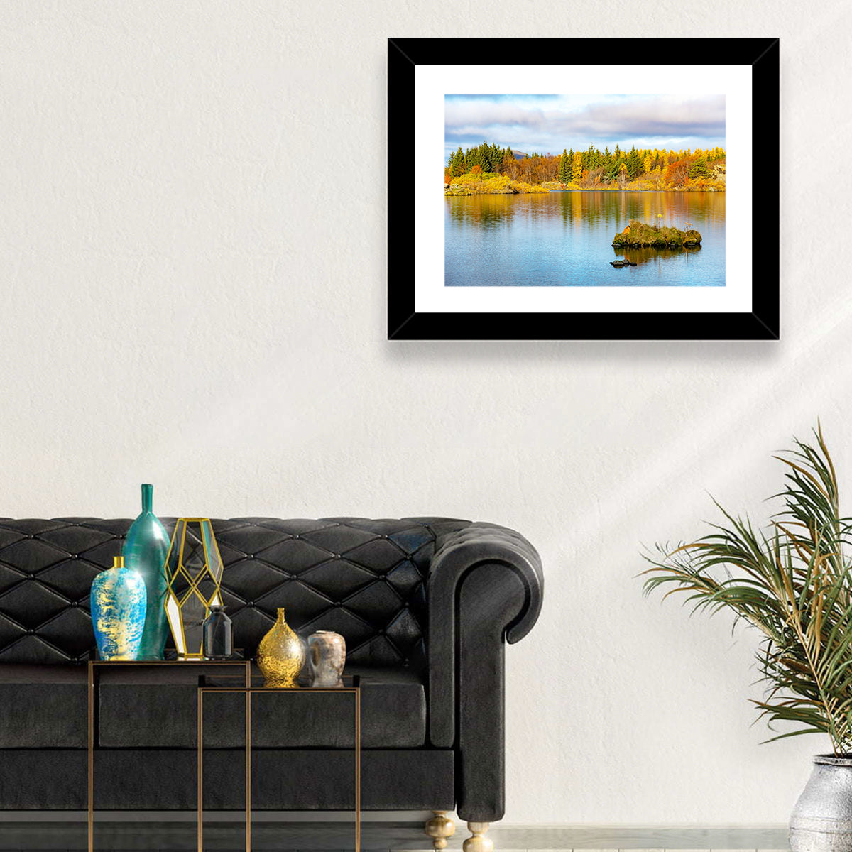 Autumn at Lake Myvatn Wall Art