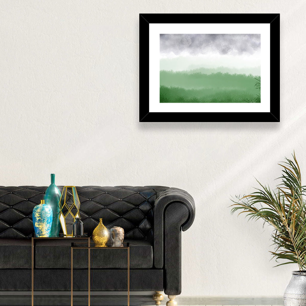 Misty Green Fields Wall Art