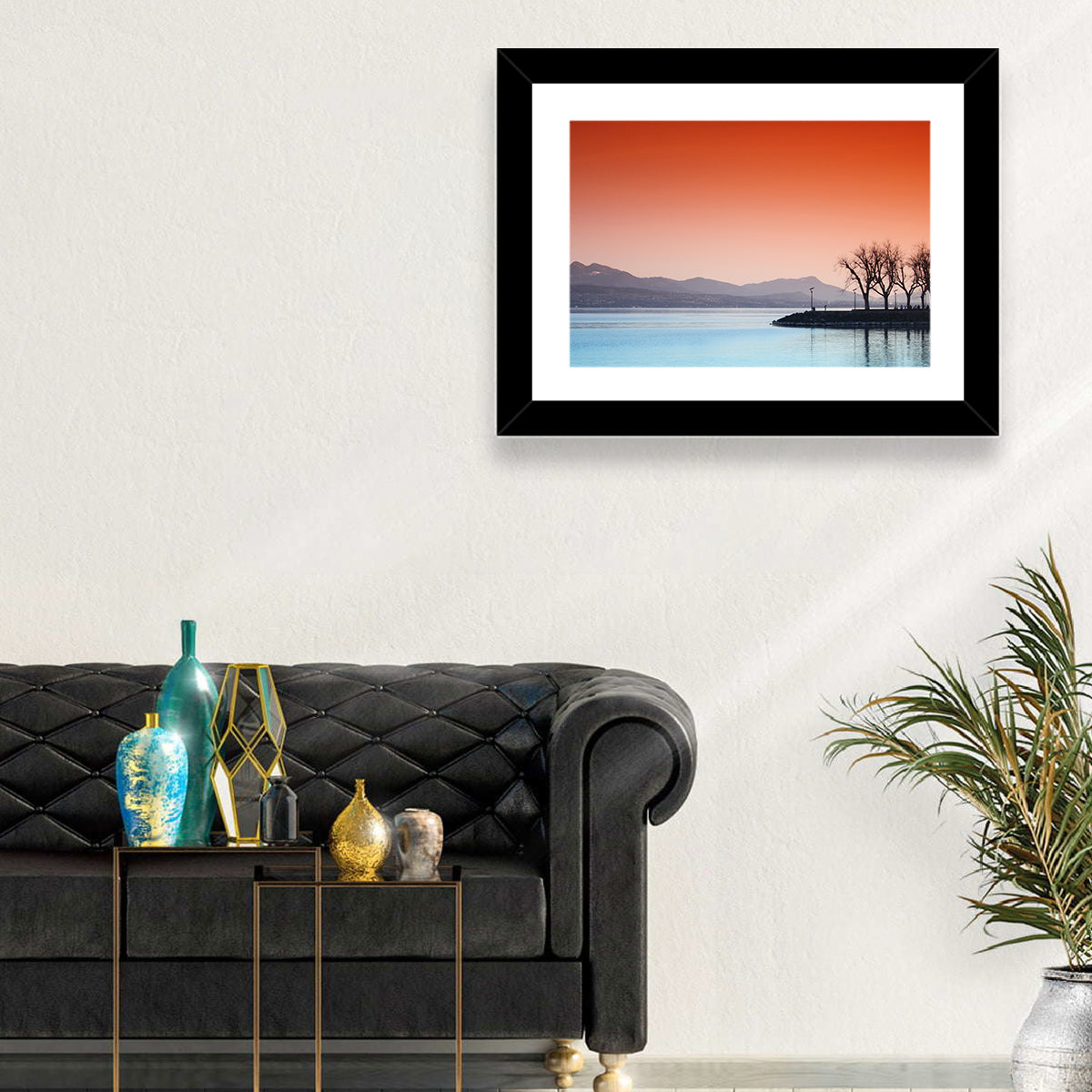 Lake Geneva Sunset Reflection Wall Art
