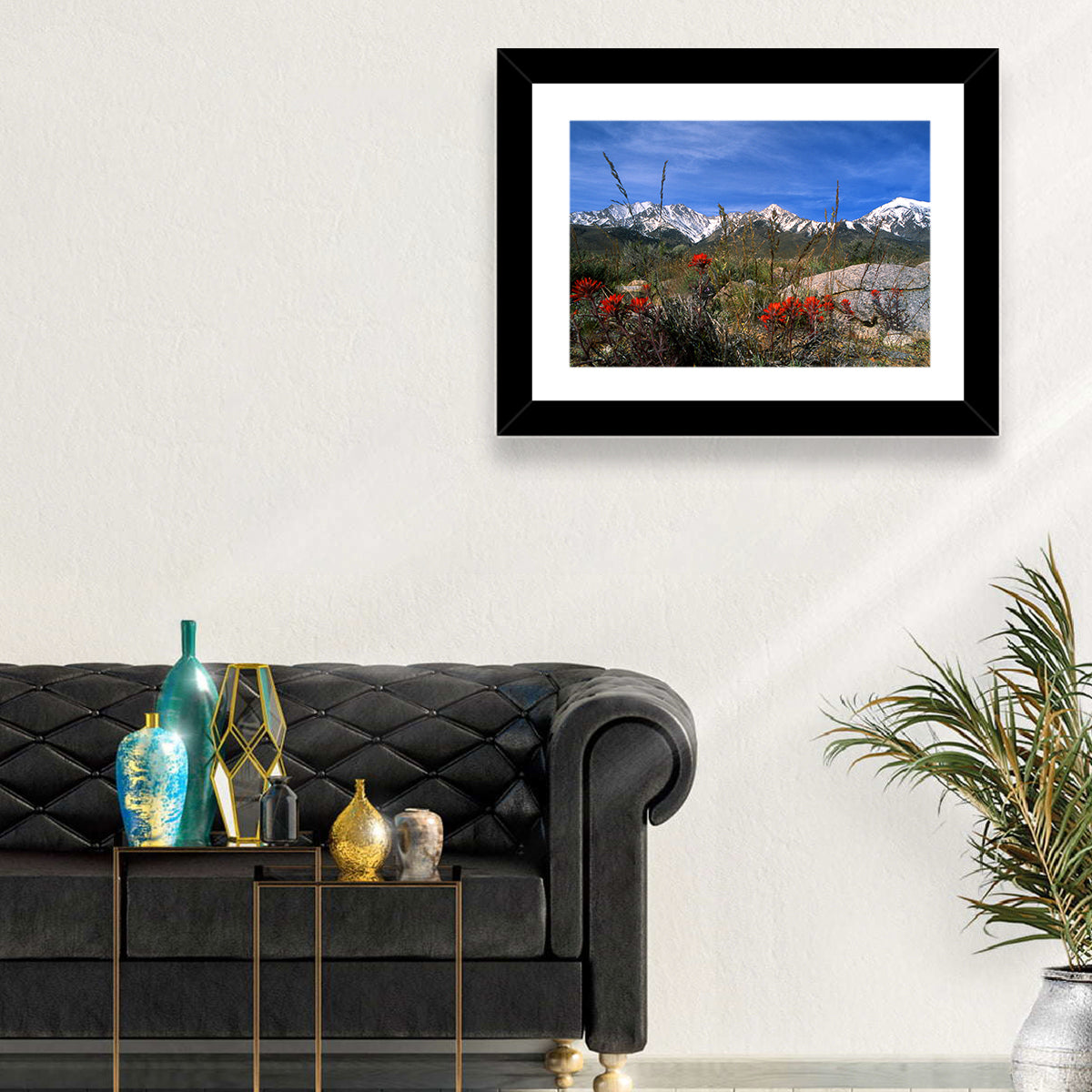 Sierra Nevada Wildflower Vista Wall Art in a room, landscape