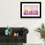 Sunlit Lavender Field Wall Art