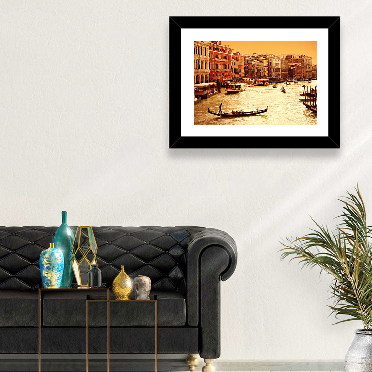 Grand Canal Gondola at Golden Hour Wall Art