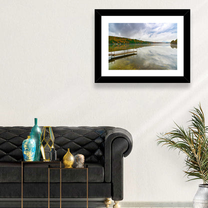 Misty Dock at Lake Squam Wall Art