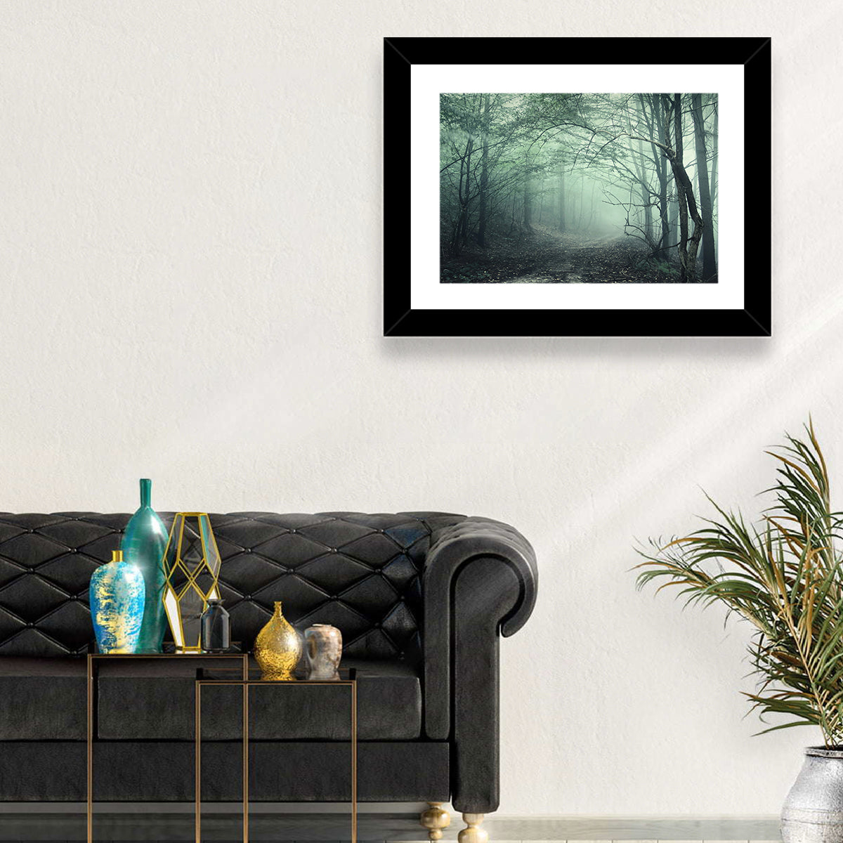 Misty Forest Path Wall Art