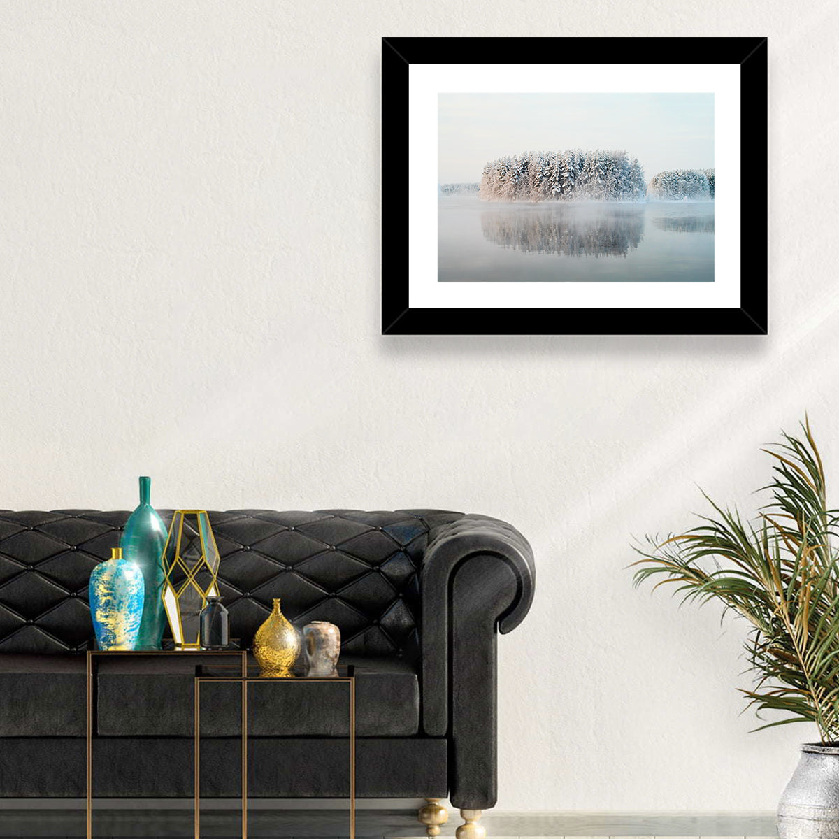 Misty Karelia Lake Wall Art