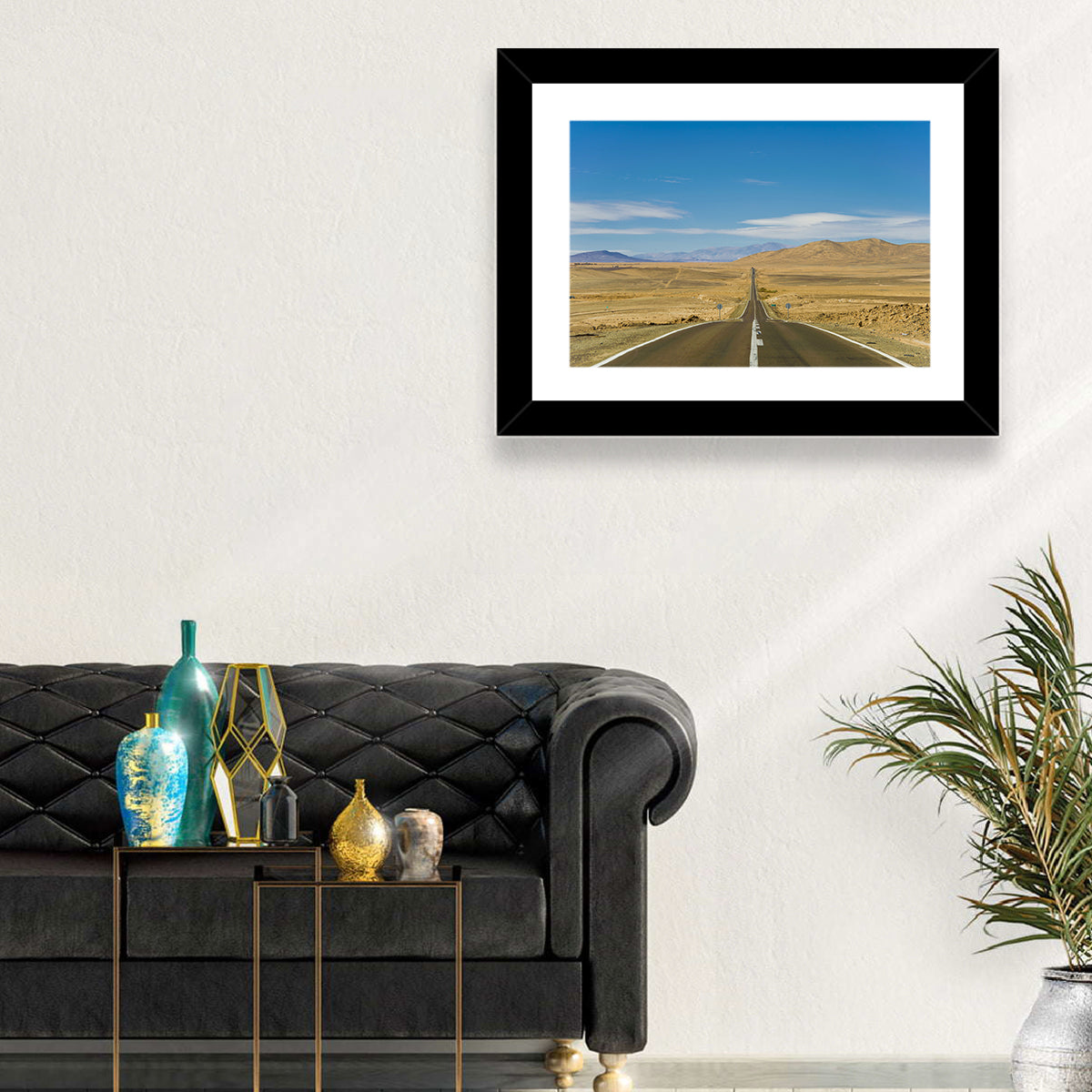 Atacama Road to the Horizon Wall Art in a room, landscape