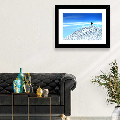 Mountaineer Summit Silhouette Wall Art