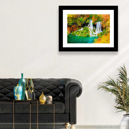 Plitvička Jezera Autumn Falls Wall Art