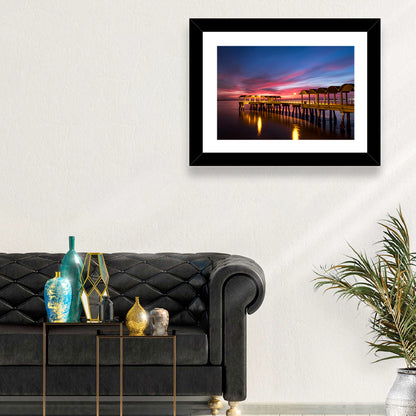 Twilight on Jekyll Island Pier Wall Art