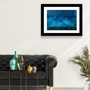 Starry Meadow Night Sky Wall Art