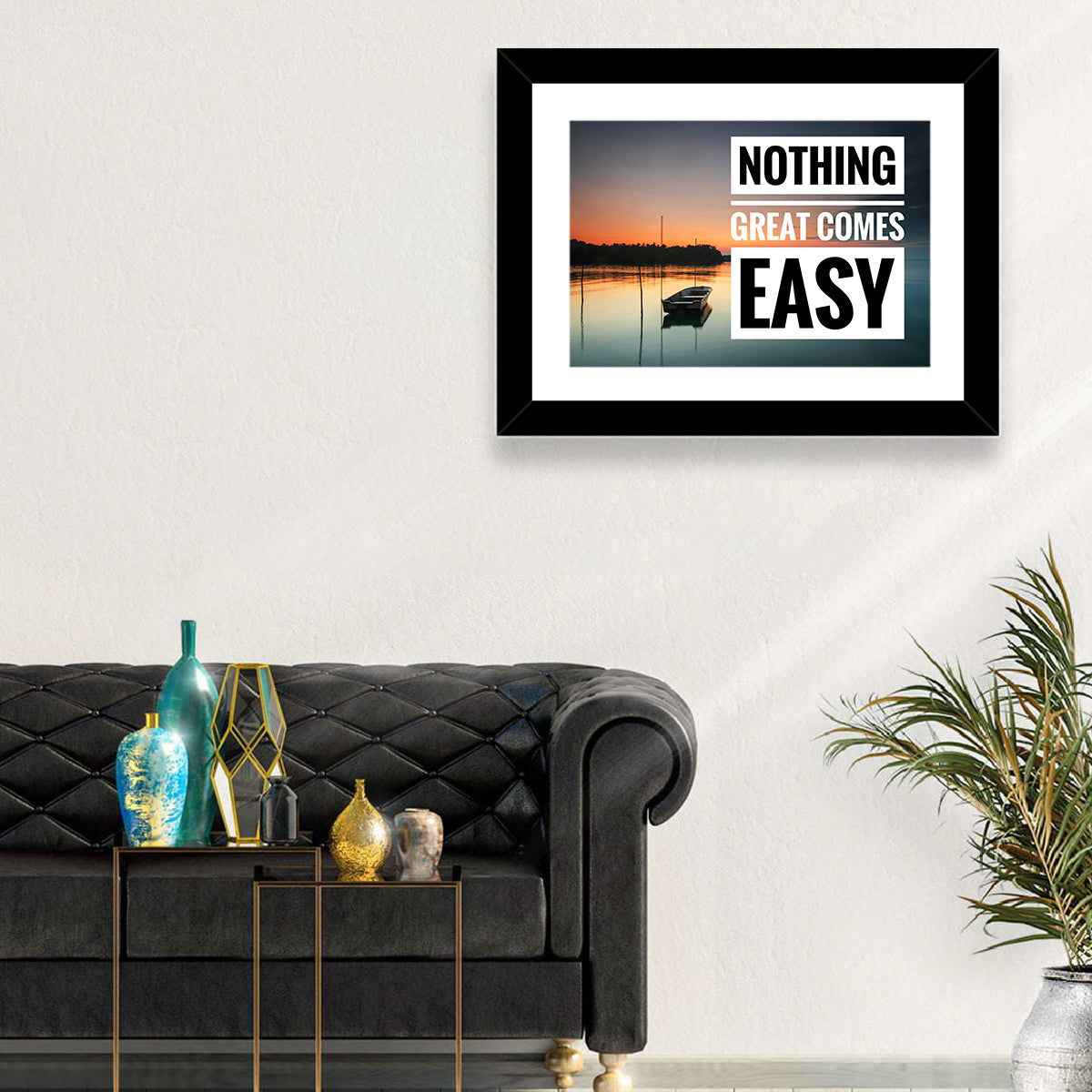 Nothing Great Comes Easy, Boat at Sunrise Wall Art