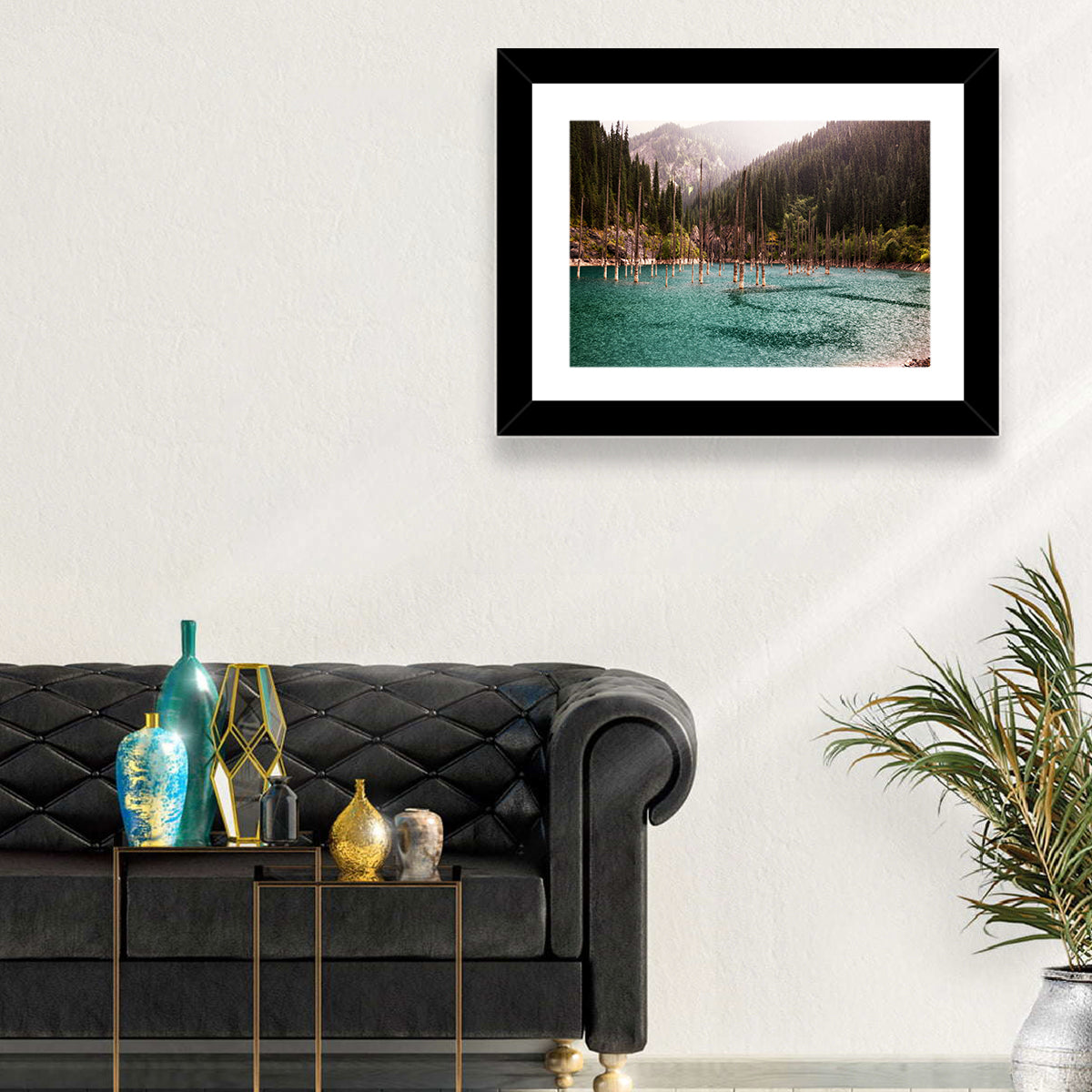 Kaindy Lake Submerged Spruces Wall Art