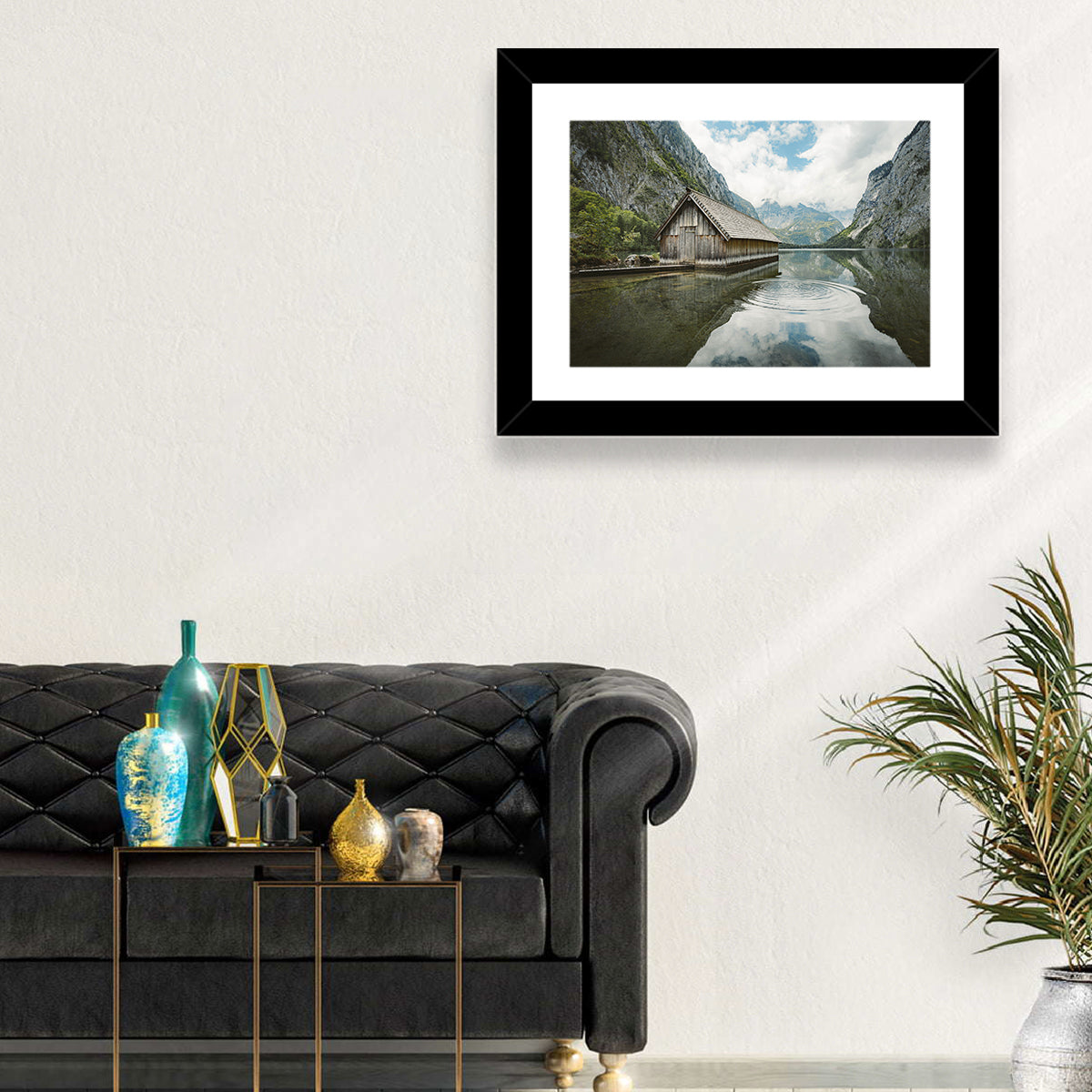Königssee Boathouse at Obersee Wall Art