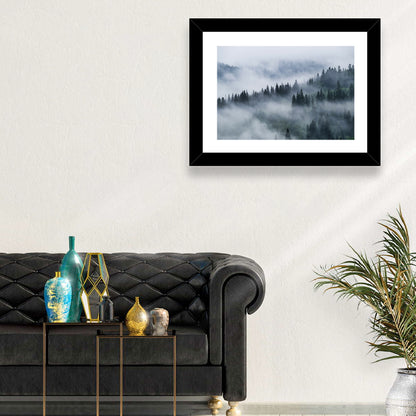 Misty Mountain Pine Forest Wall Art