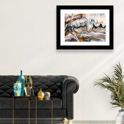 Marbled Gold Swirl Wall Art