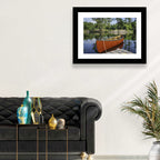 Orange Canoe on Ontario Lake Wall Art