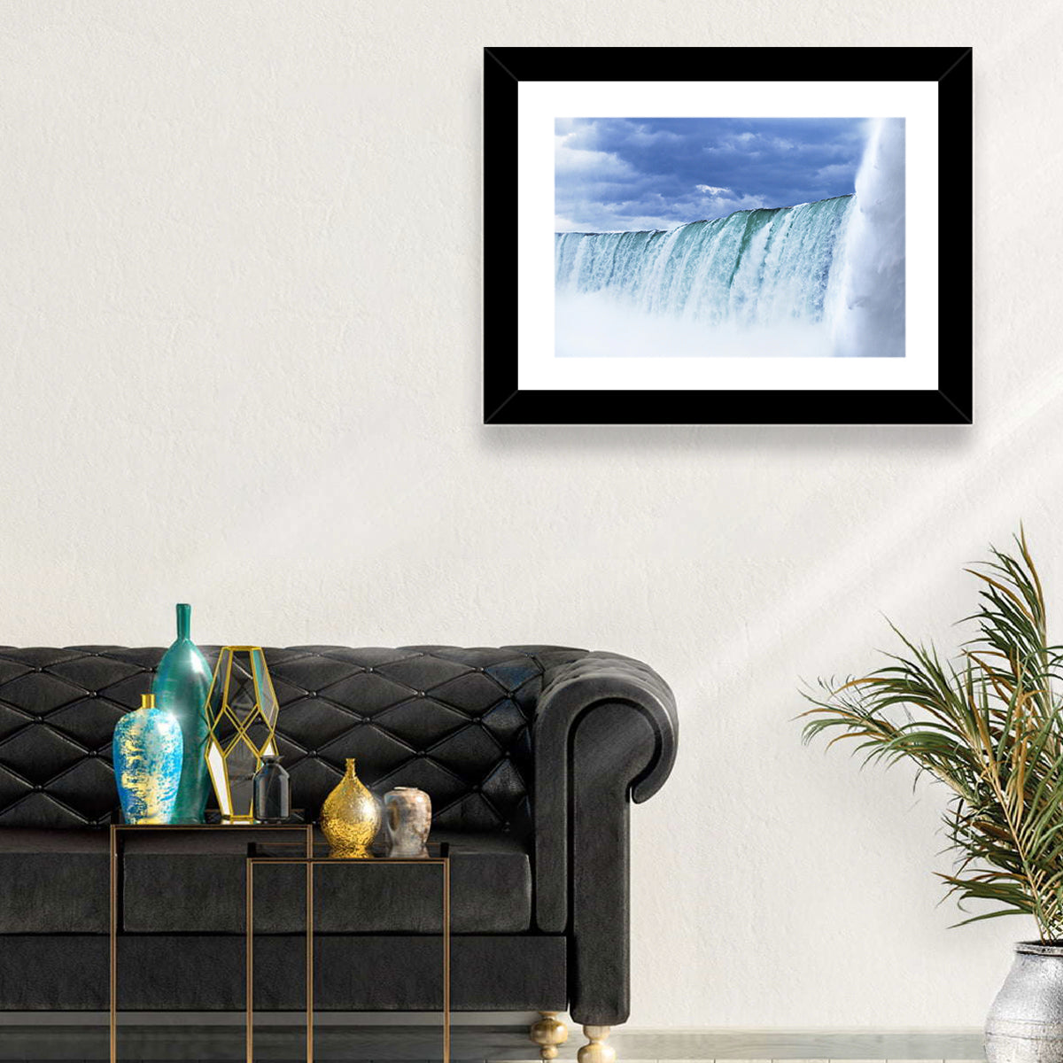 Niagara Falls Horseshoe View Wall Art in a room, landscape