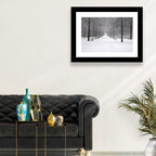Snow Covered Park Lane Wall Art