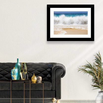 Breaking Wave Over Wet Sand Wall Art