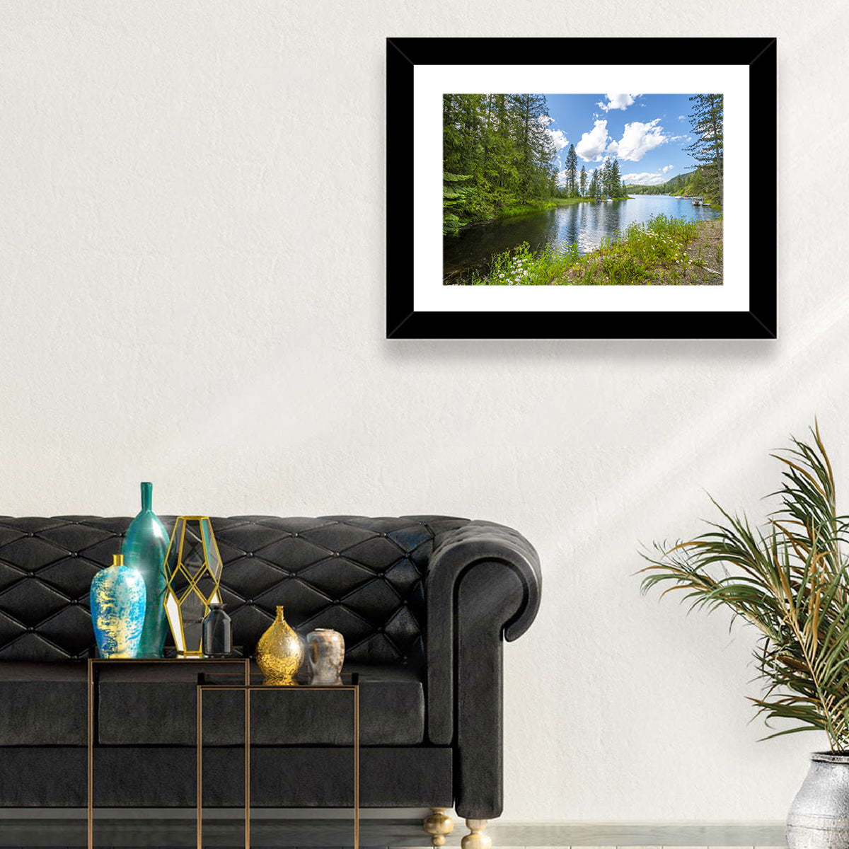 Lake Pend Oreille Wildflower View Wall Art
