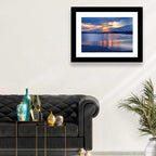Lake Sunset with Silhouettes Wall Art