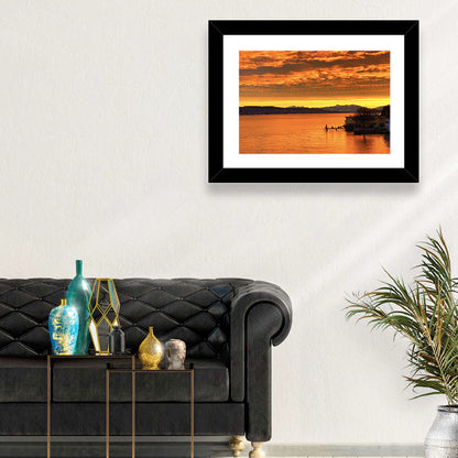 Lake Zurich Golden Sunset Wall Art