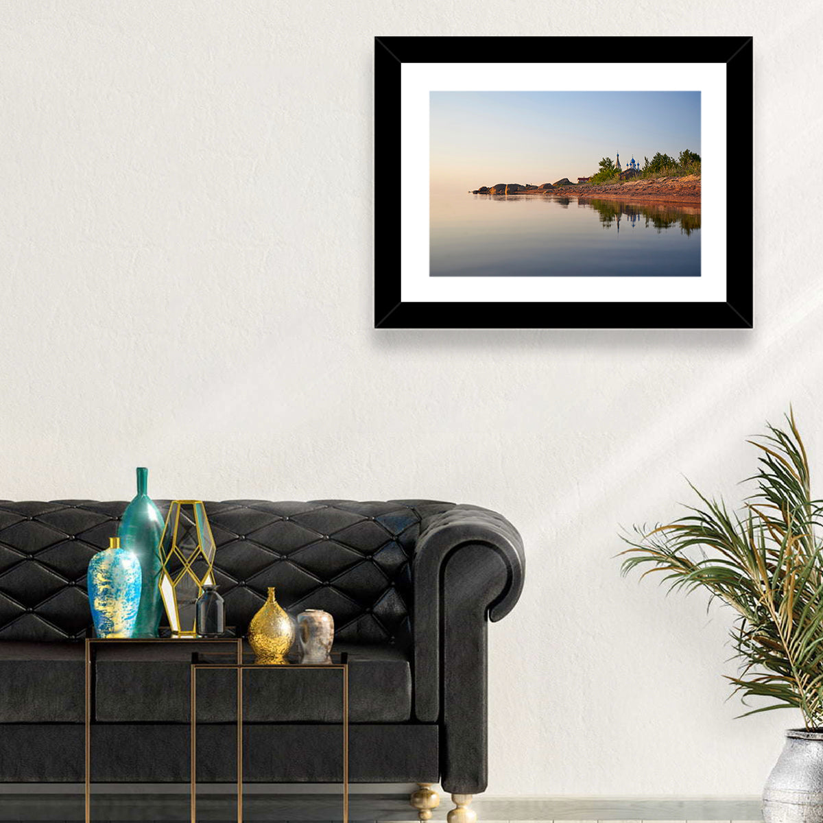 Lake Peipus Sunset with Blue Domes Wall Art
