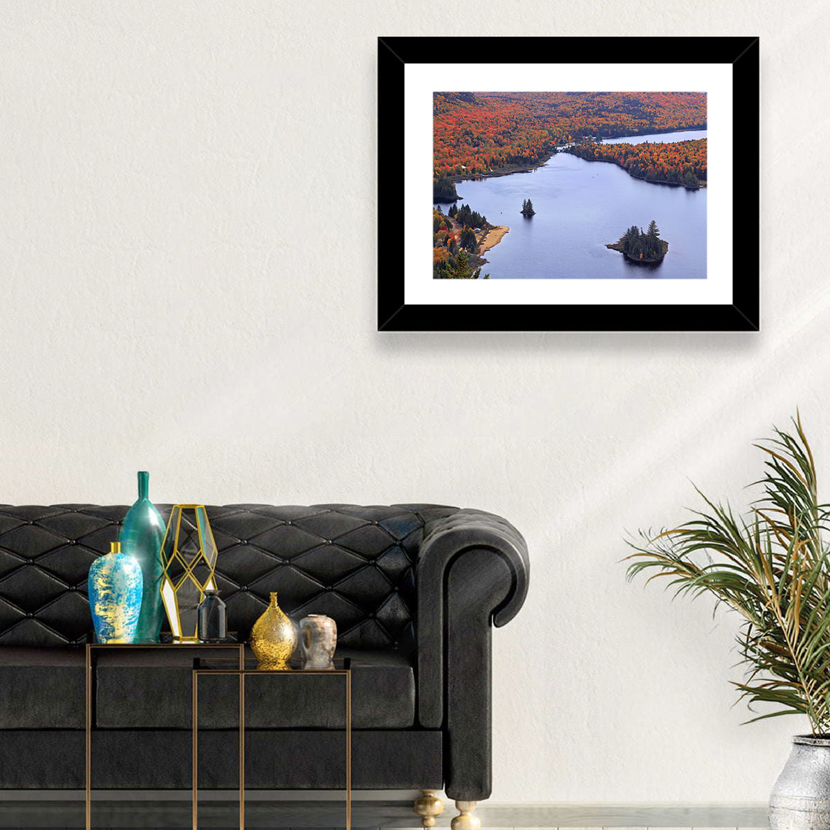 Lake Monroe Aerial with Islands Wall Art