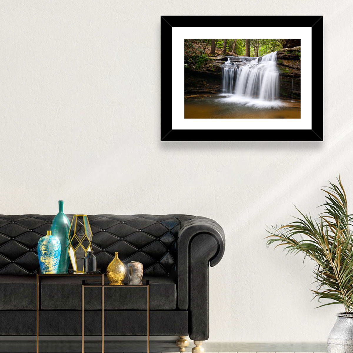 Table Rock State Park Waterfall Wall Art in a room, landscape