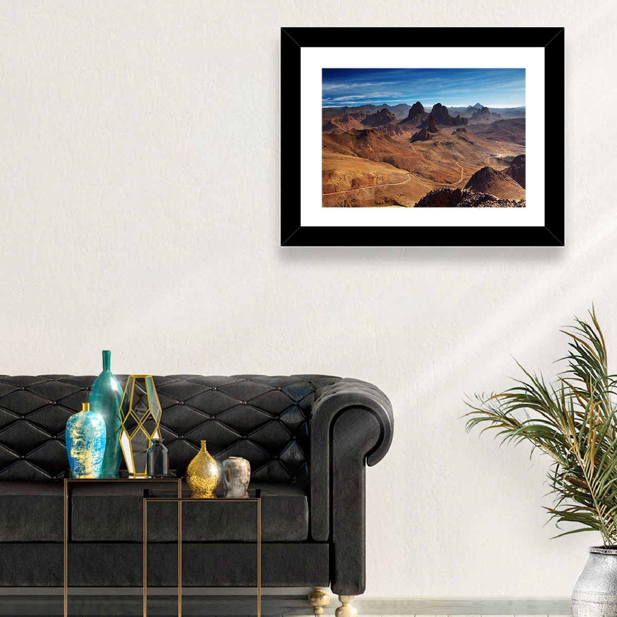 Hoggar Mountain Road Wall Art in a room, landscape