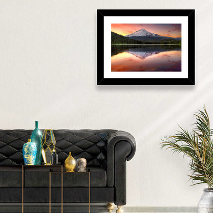 Mount Hood Reflected at Trillium Lake Wall Art