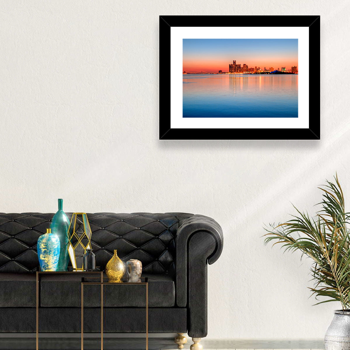 Detroit Golden Hour Skyline Wall Art