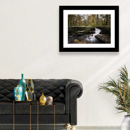 Cheaha Falls Autumn Waterfall Wall Art