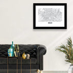 Berlin Street Network Map Wall Art