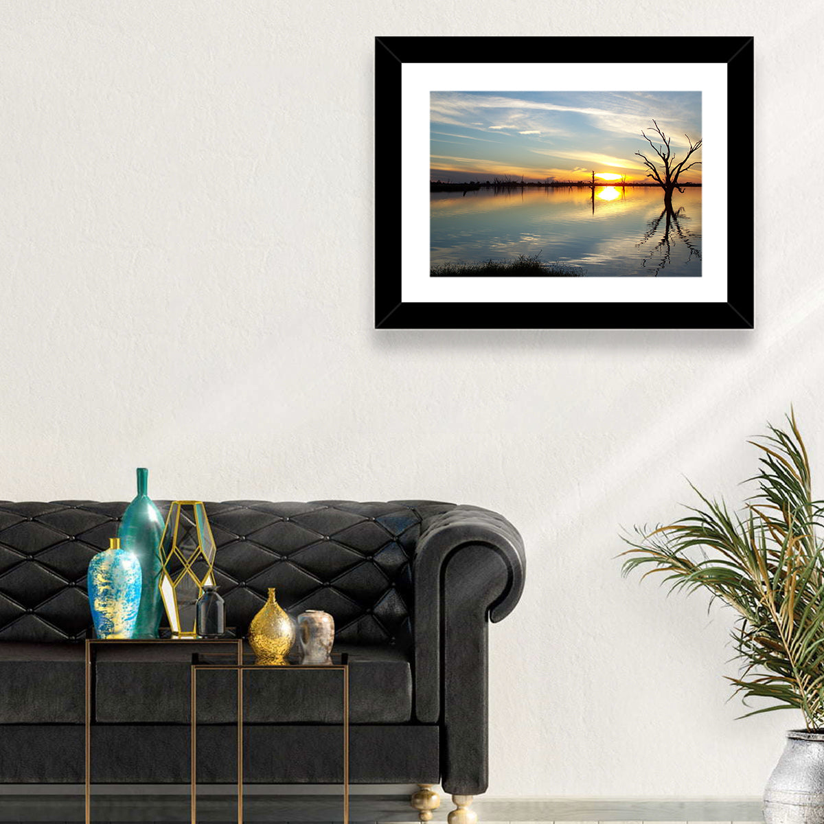 Murray River Sunset Reflection Wall Art