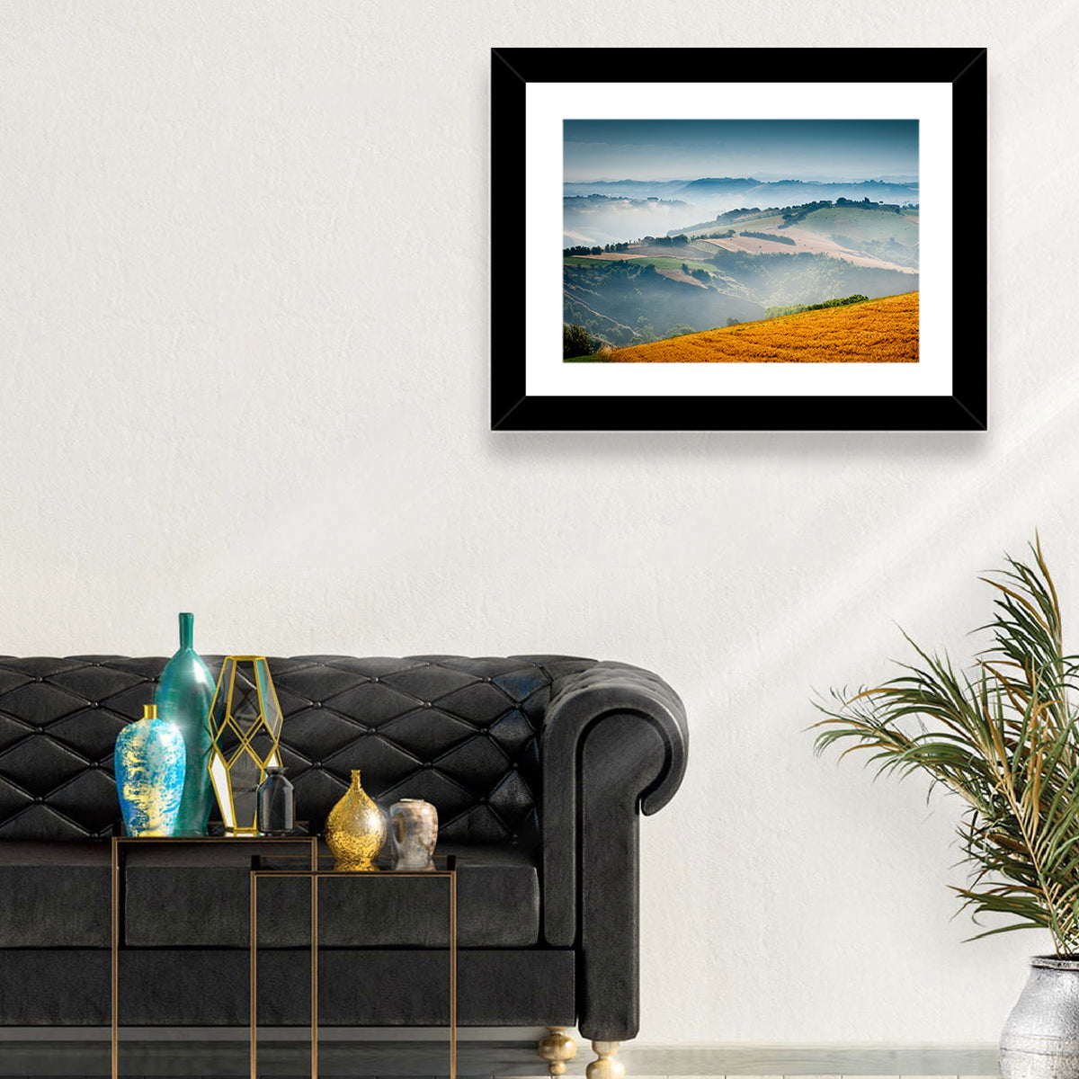 Morning Mist Over Tuscany Wall Art