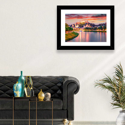 Hohensalzburg Fortress at Sunset Wall Art