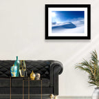Sunlit Snow Dune Under Blue Sky Wall Art