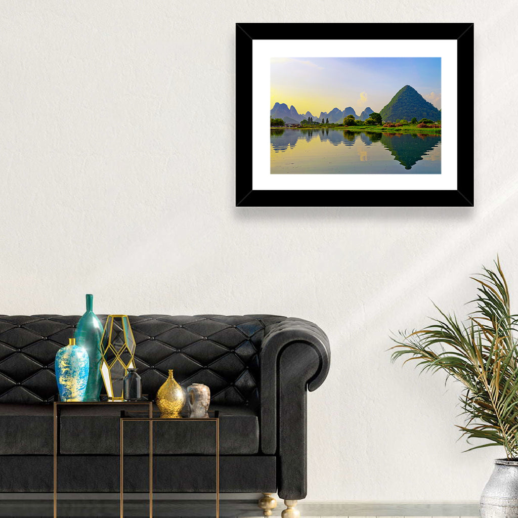 Yangshuo Reflection on Li River Wall Art