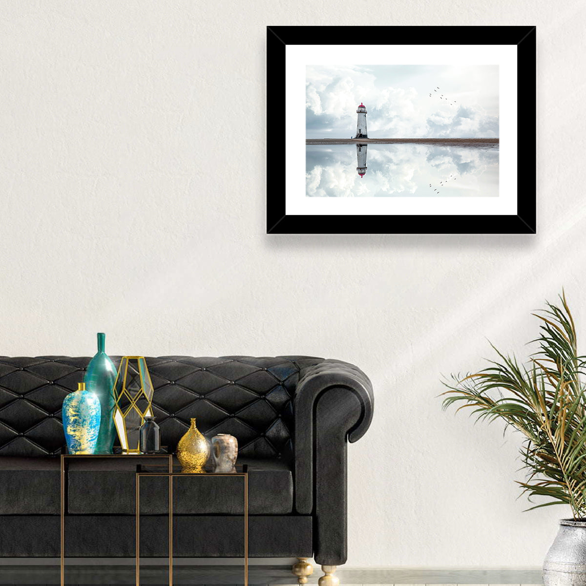 Wales Seashore Lighthouse Wall Art