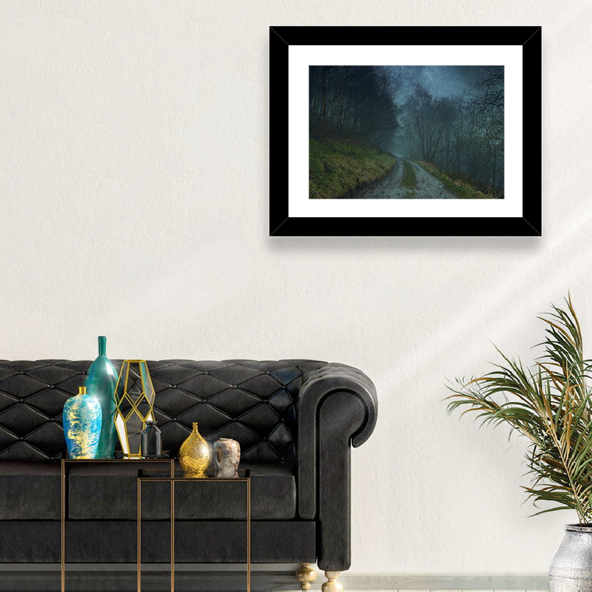 Misty Forest Pathway Wall Art