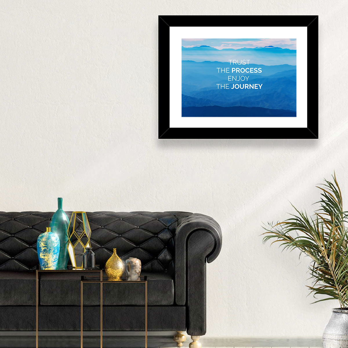 Trust the Process Mountain Layers Wall Art