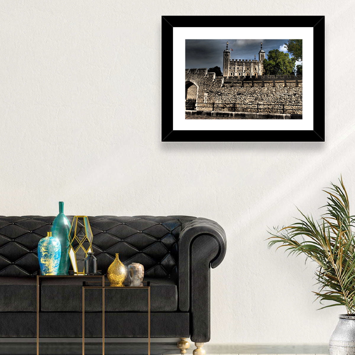 Tower of London Wall Art in a room, landscape