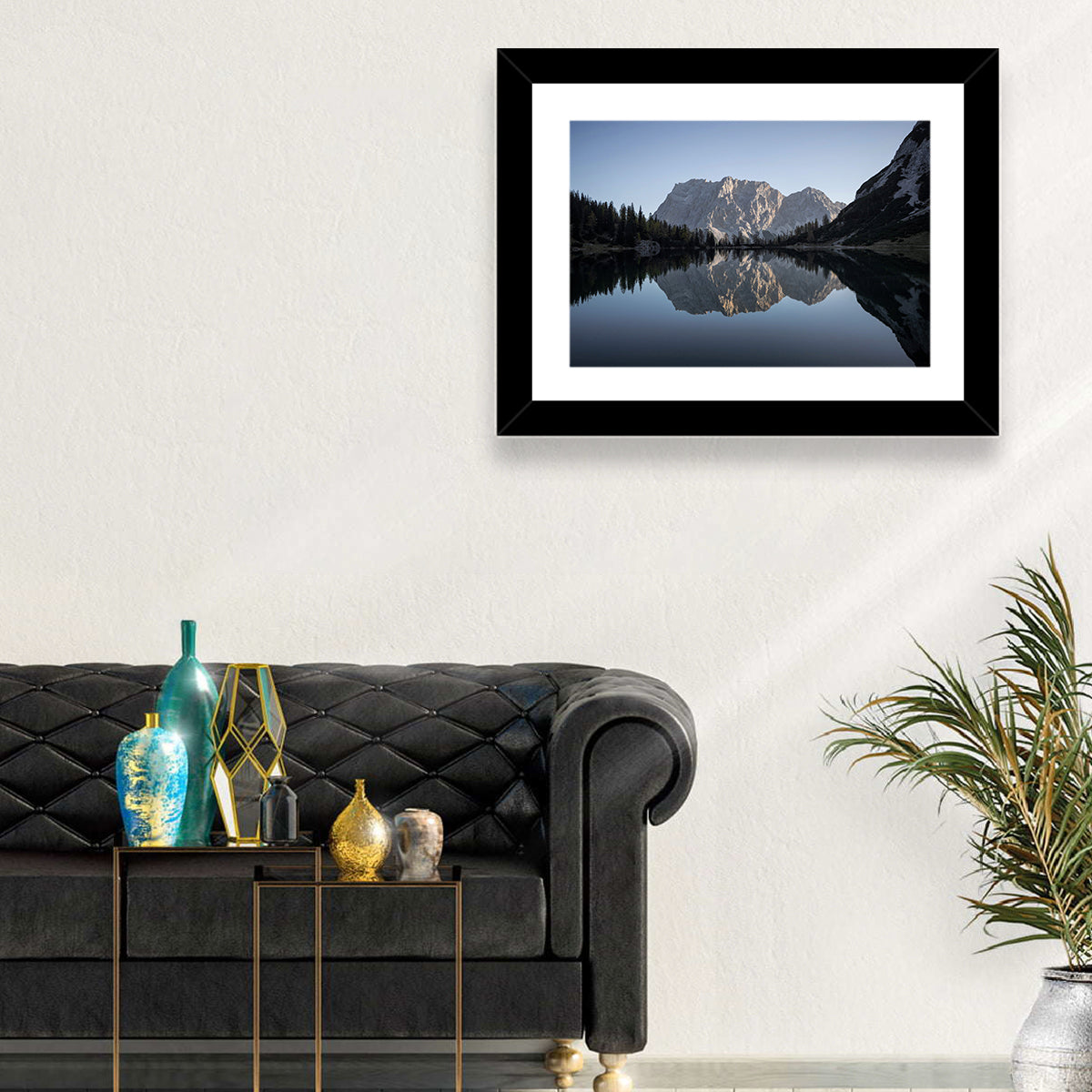 Zugspitze from Lake Seebensee Wall Art