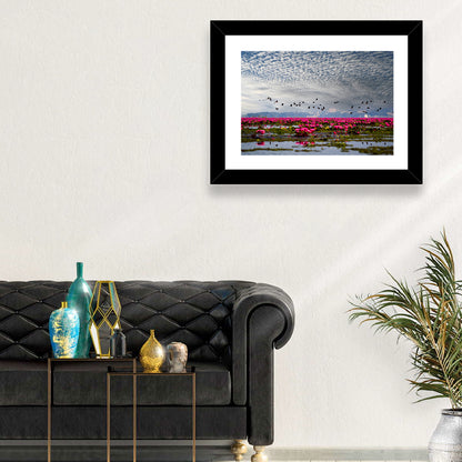 Red Lotus Lake Wall Art