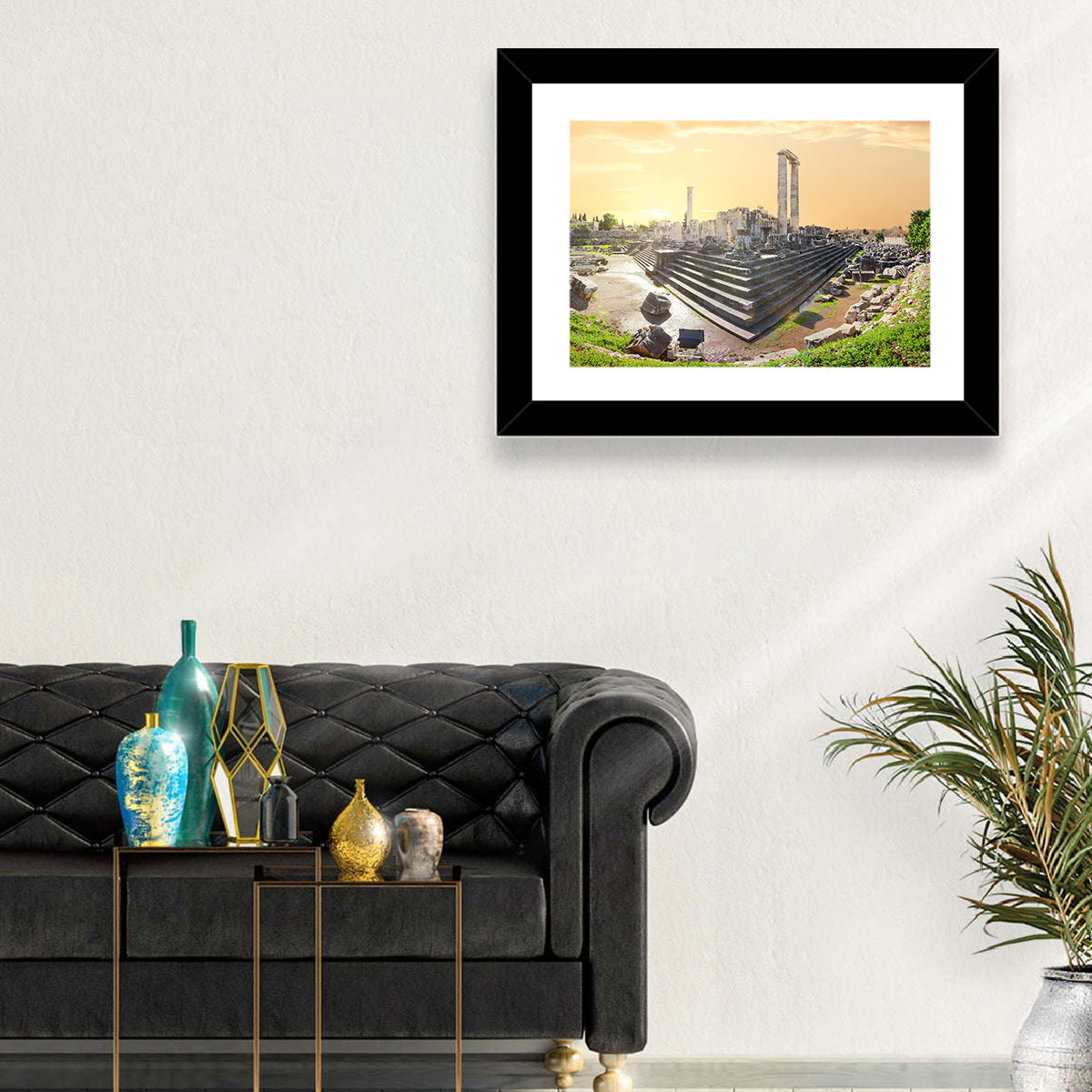Temple of Apollo at Didyma at Golden Hour Wall Art in a room, landscape