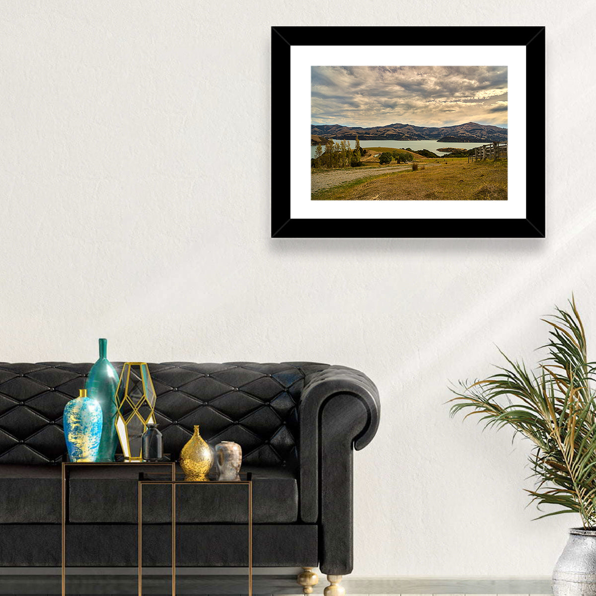 Akaroa Lake Gravel Path View Wall Art