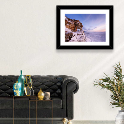 Lake Baikal Rock Arch at Winter Twilight Wall Art
