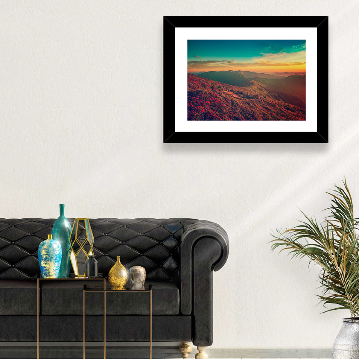 Alpine Rhododendrons at Golden Sunrise Wall Art